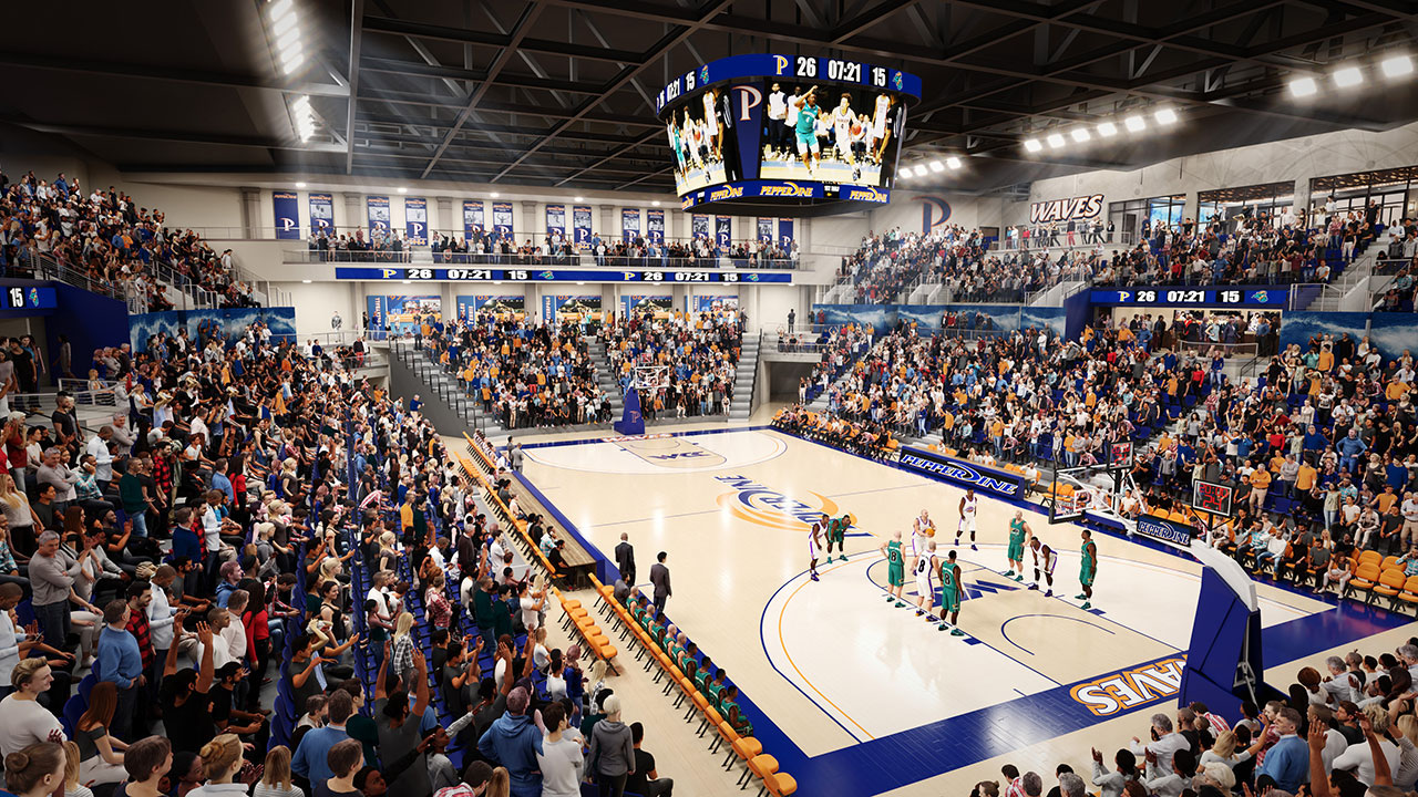 Inside arena