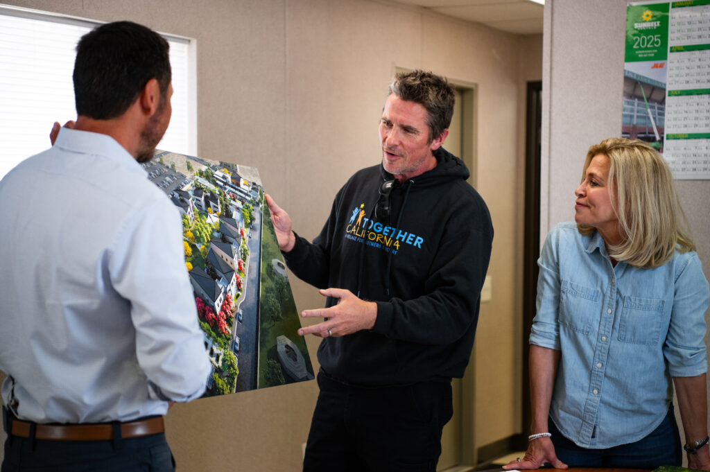Interview scene of looking at project design